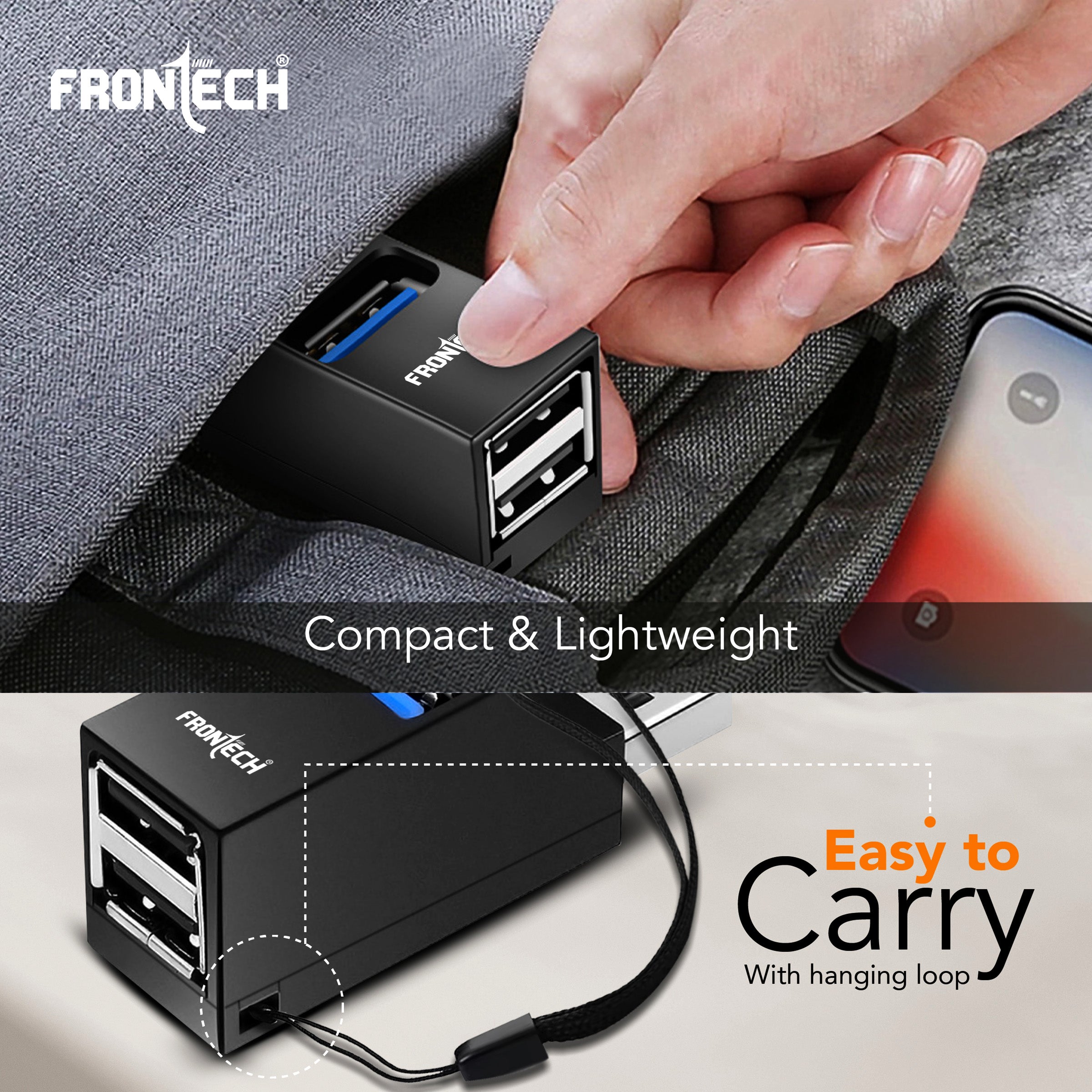 Frontech USB Hub: High-Speed USB 3.0 & 2.0 | Expand Your Ports | Blazing Fast Data Transfer & Compact Design Frontech USB Hub: High-Speed USB 3.0 & 2.0 | Expand Your Ports | Blazing Fast Data Transfer & Compact Design